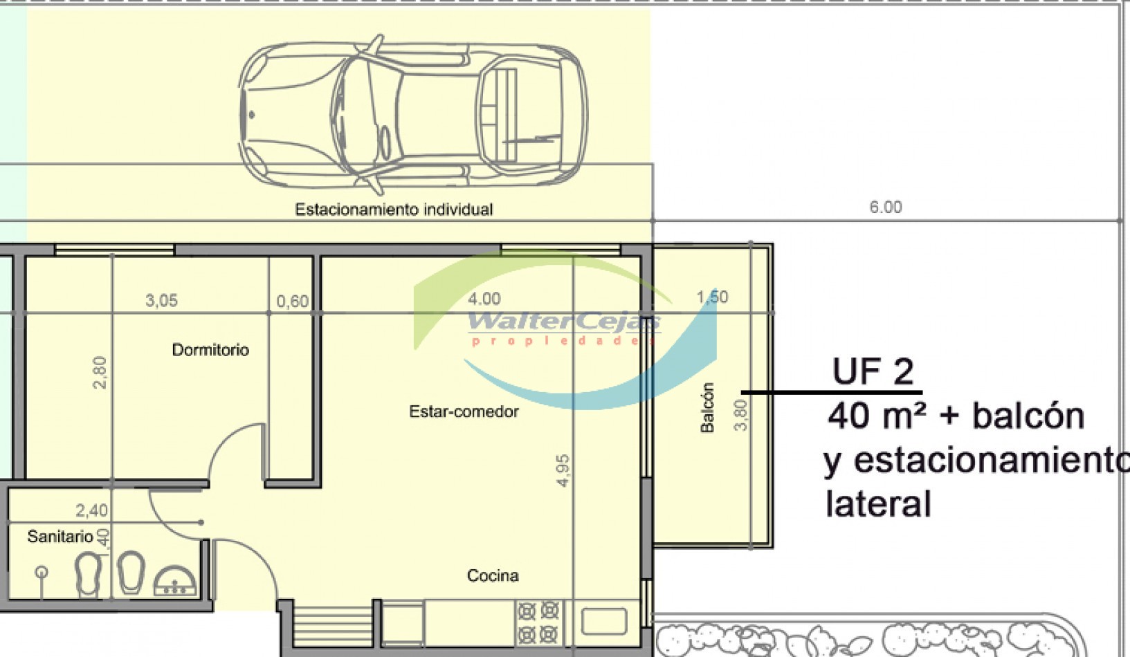 DEPARTAMENTO 2 AMBIENTES A ESTRENAR C/COCHERA