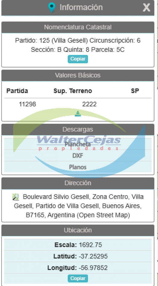 UNICO E INMEJORABLE LOTE EN VENTA SOBRE BOULEVARD SILVIO GESELL